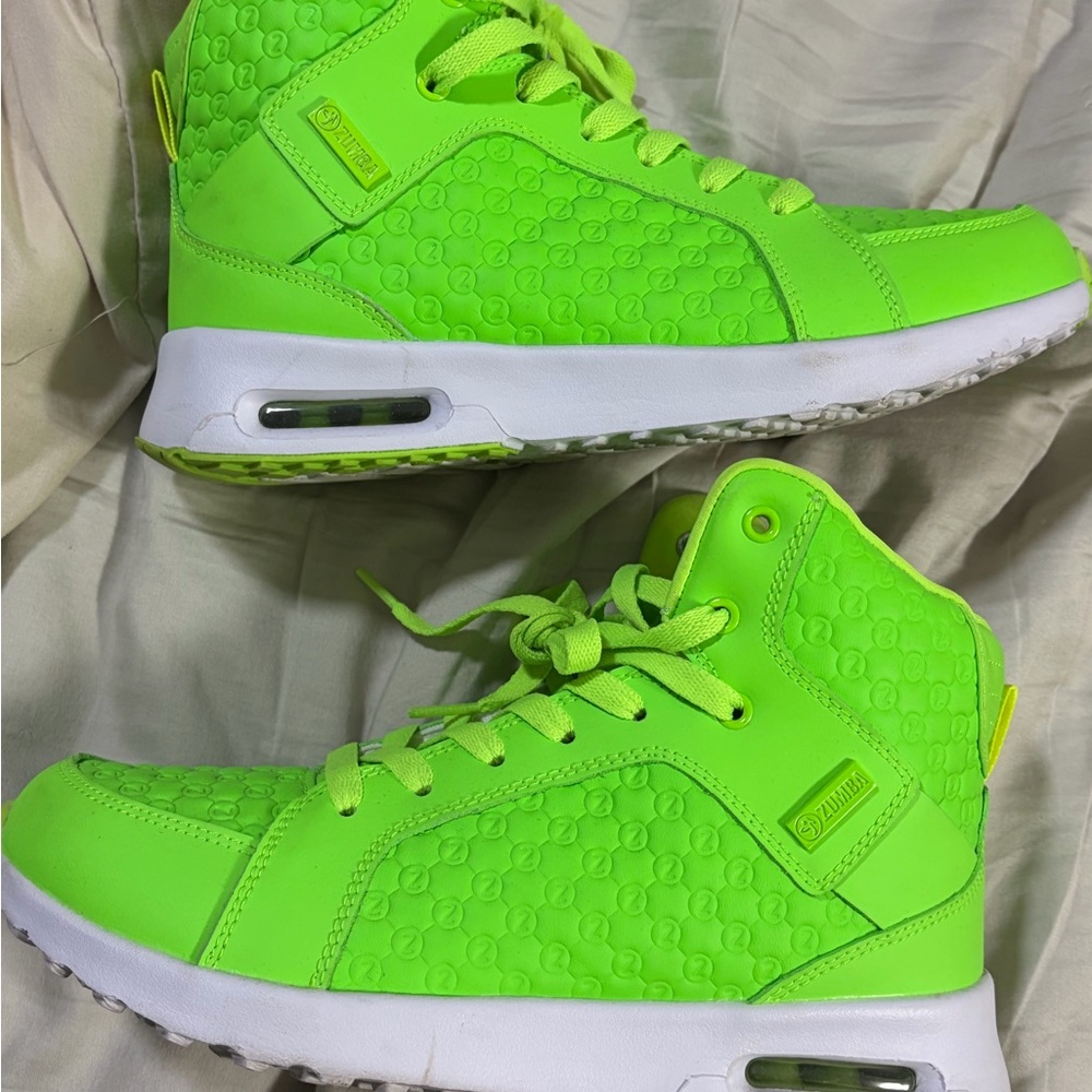 Lime Green High-Top Sneakers